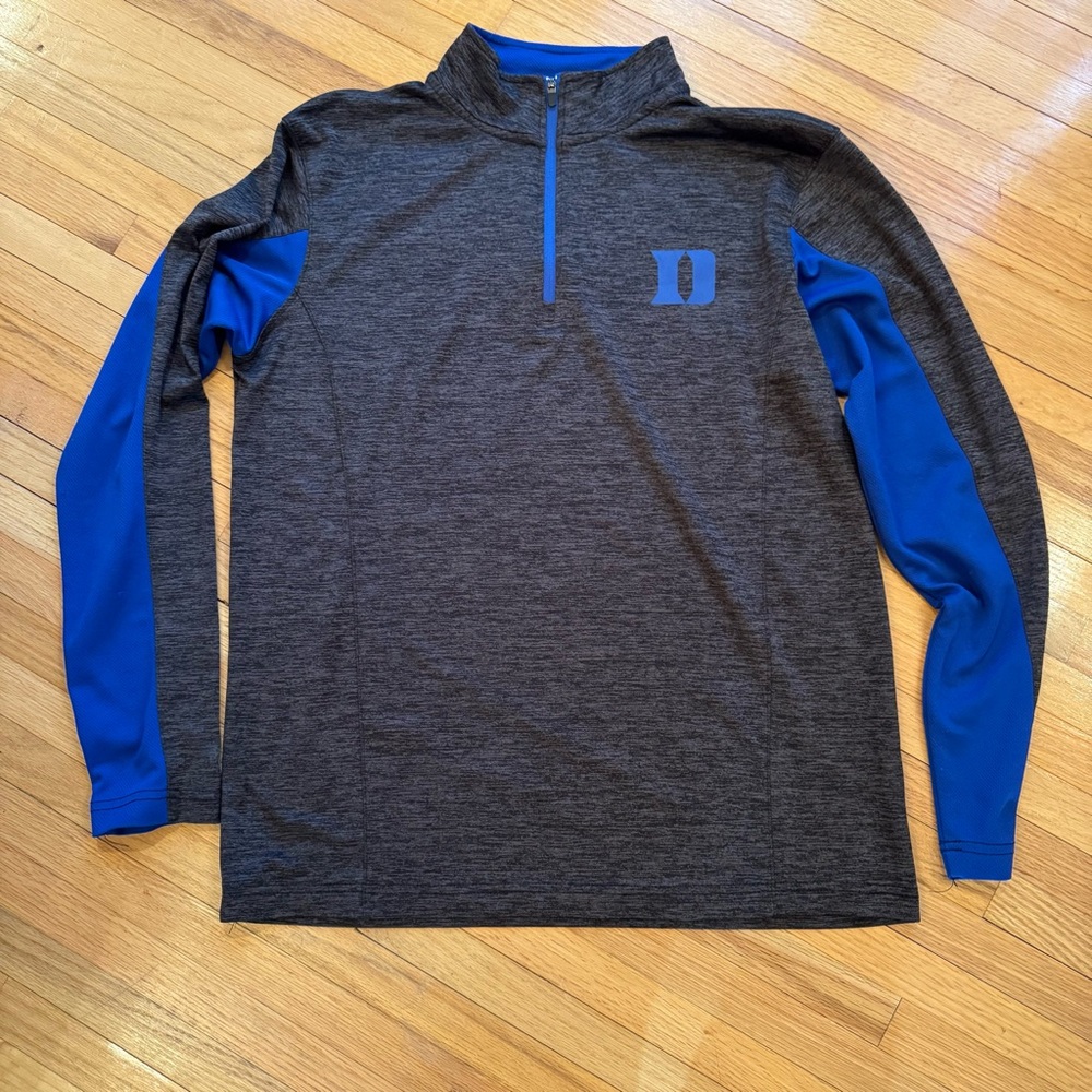 Duke University  Blue and Gray Quarter-Zip Shirt S